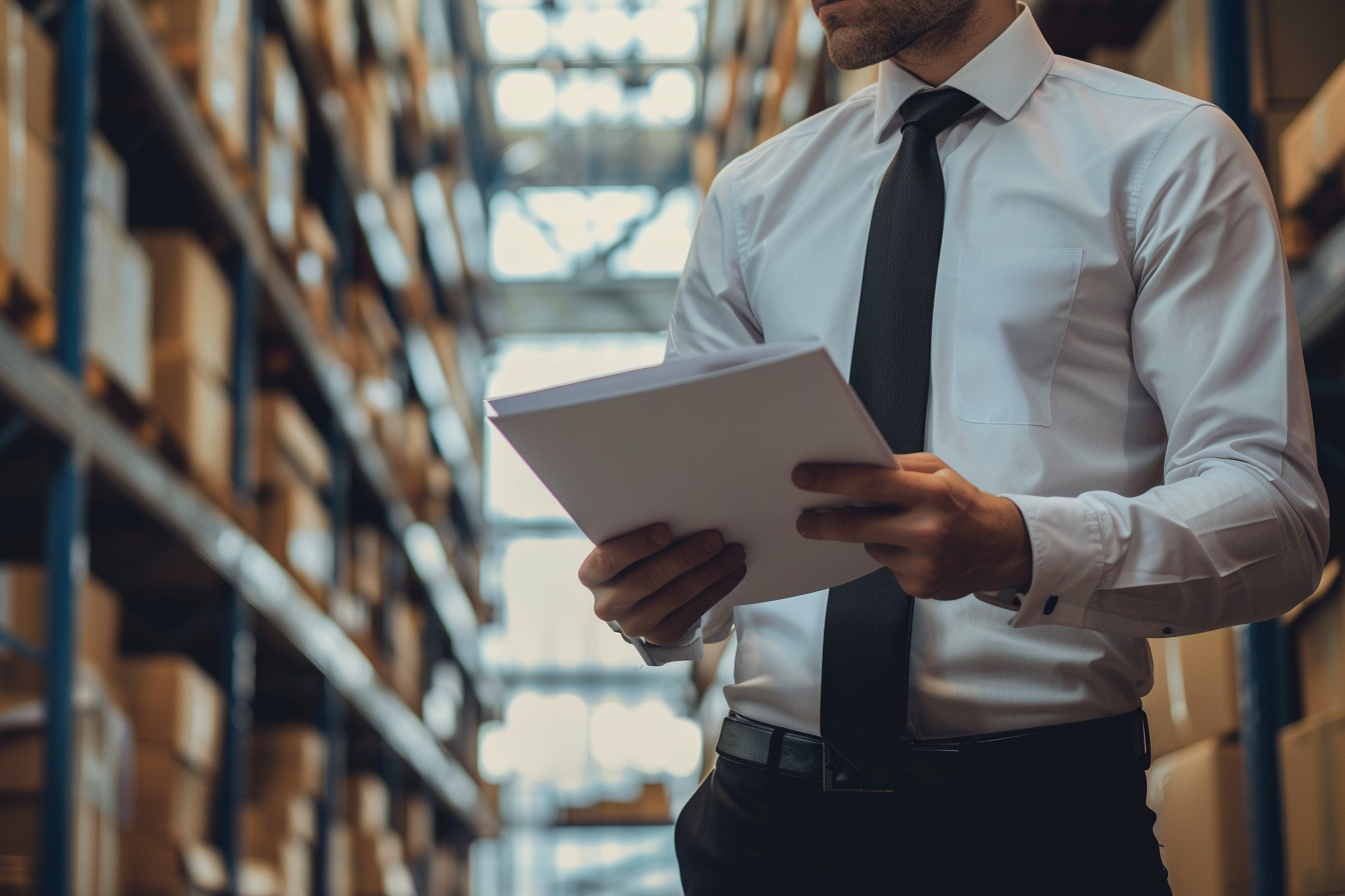 Image gratuite Responsable logistique examinant envoi 2