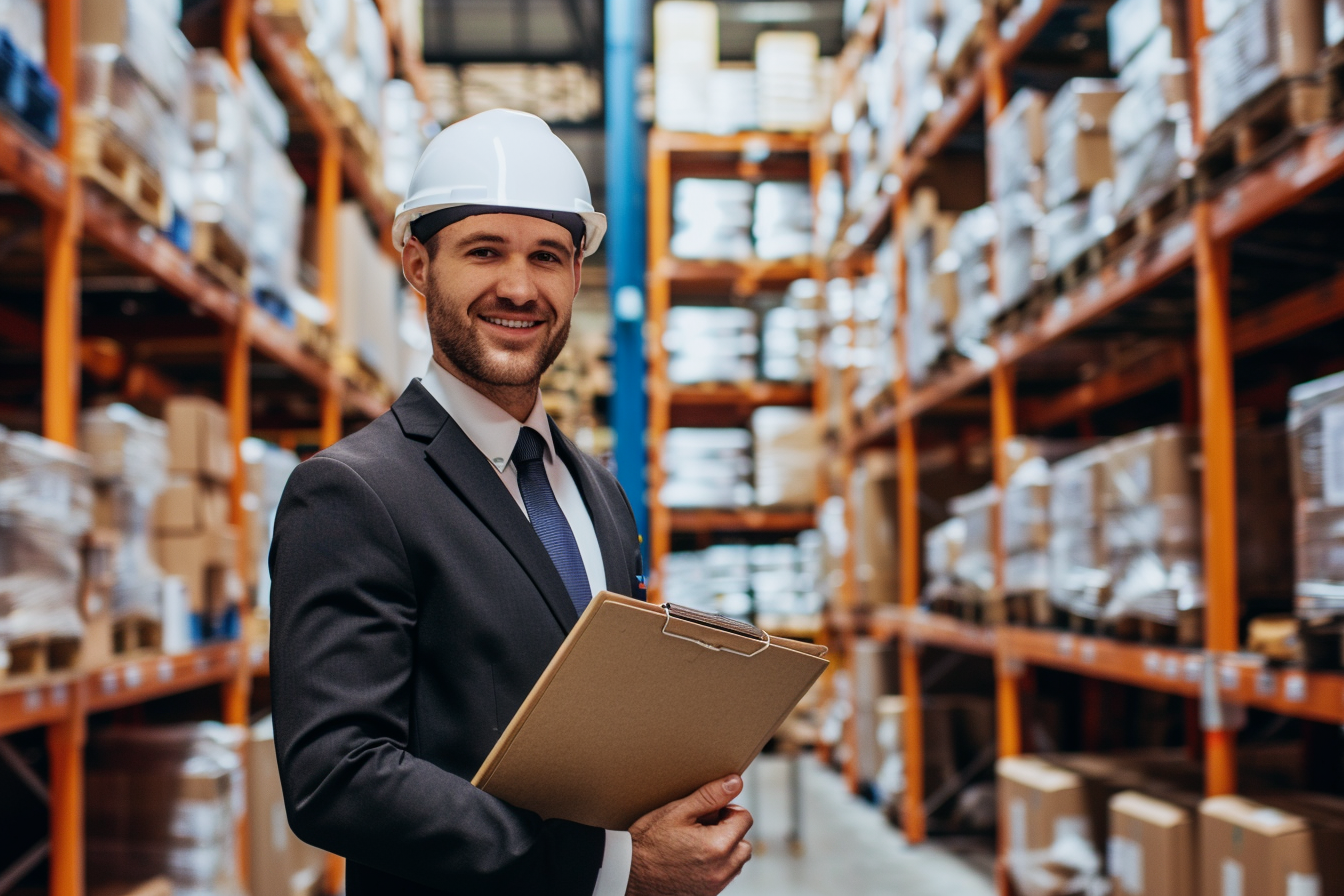 Image gratuite Responsable logistique, fond jaune 1