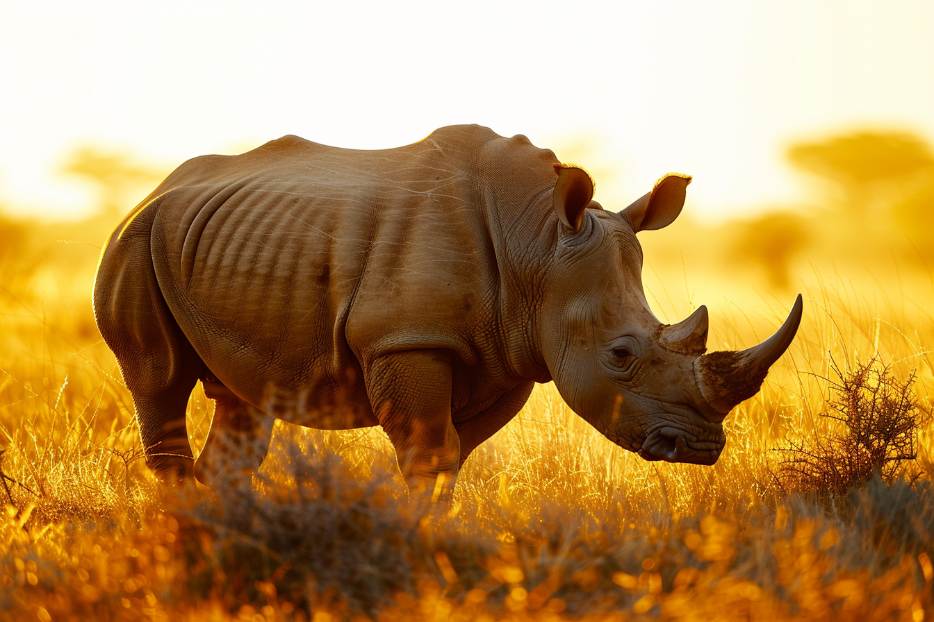 Image gratuite Rhinocéros dans savane africaine 1