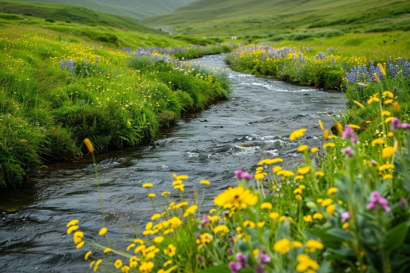 Image gratuite Rivière douce en vallée 1