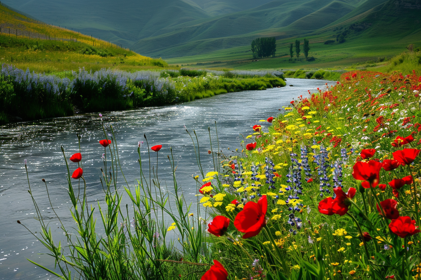 Image gratuite Rivière douce en vallée 2
