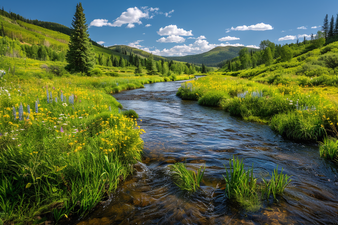 Image gratuite Rivière douce en vallée 4