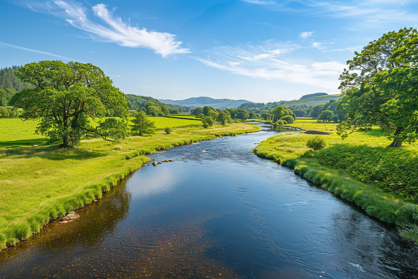 Image gratuite Rivière serpentant en campagne 3