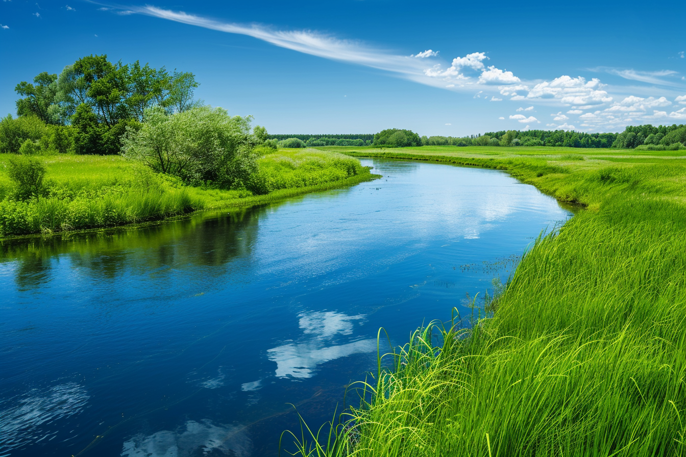 Image gratuite Rivière serpentant en campagne 5