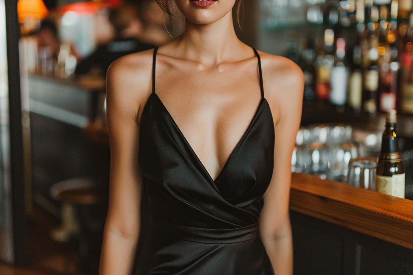 Image gratuite Robe noire classique soirée cocktail 1