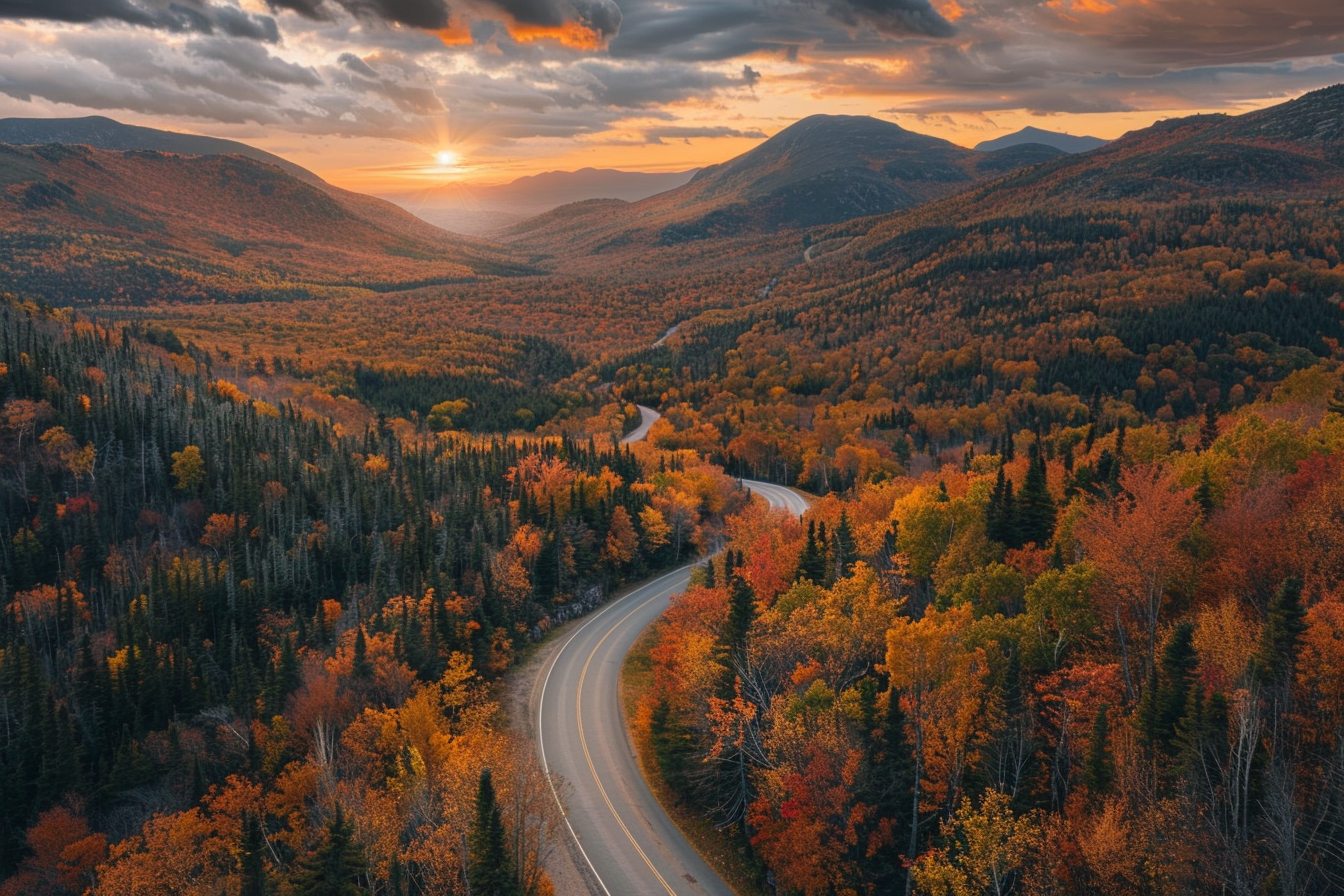 Image gratuite Route de montagne à l&rsquo;automne 2