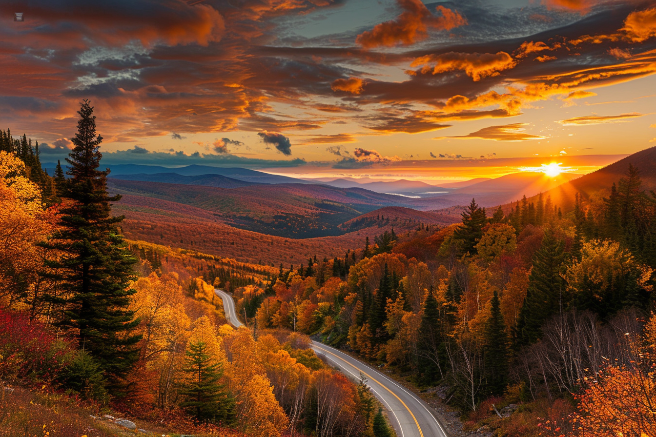 Image gratuite Route de montagne à l&rsquo;automne 3