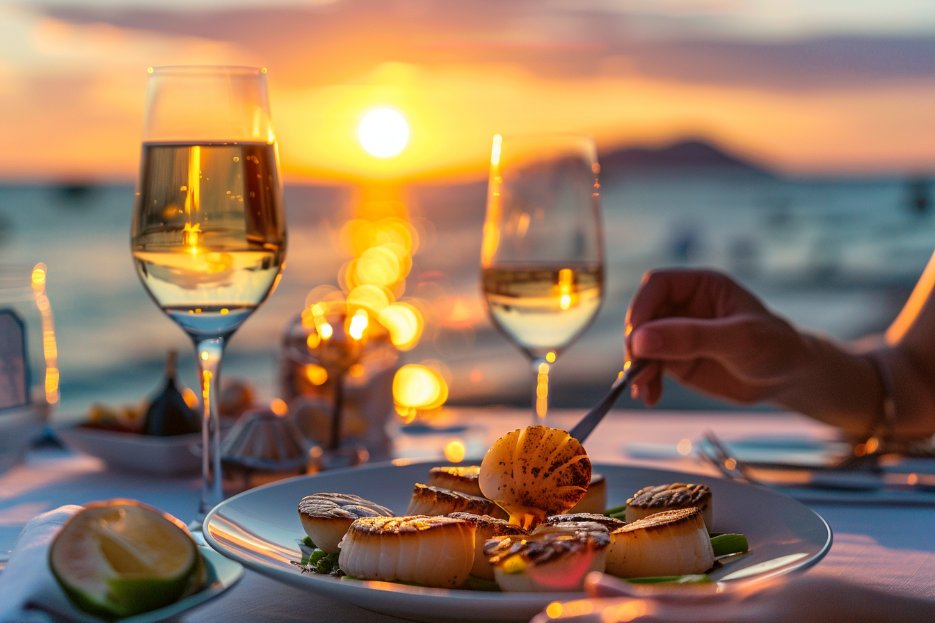 Image gratuite Saint-Jacques en restaurant bord de mer 2