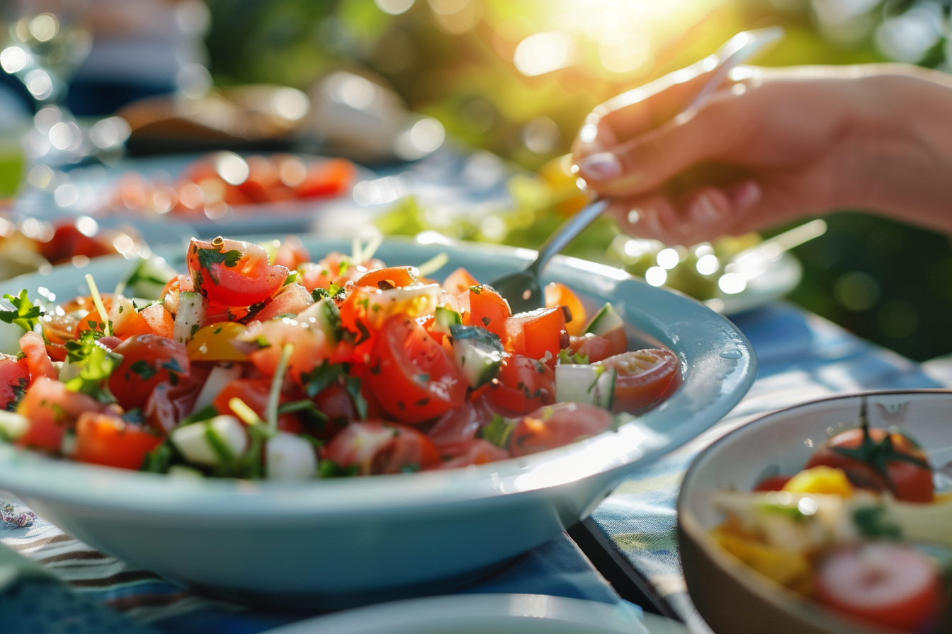 Image gratuite Salade de tomates en plein air 1
