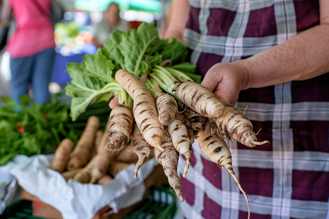 Image gratuite Salsifi au marché fermier 1