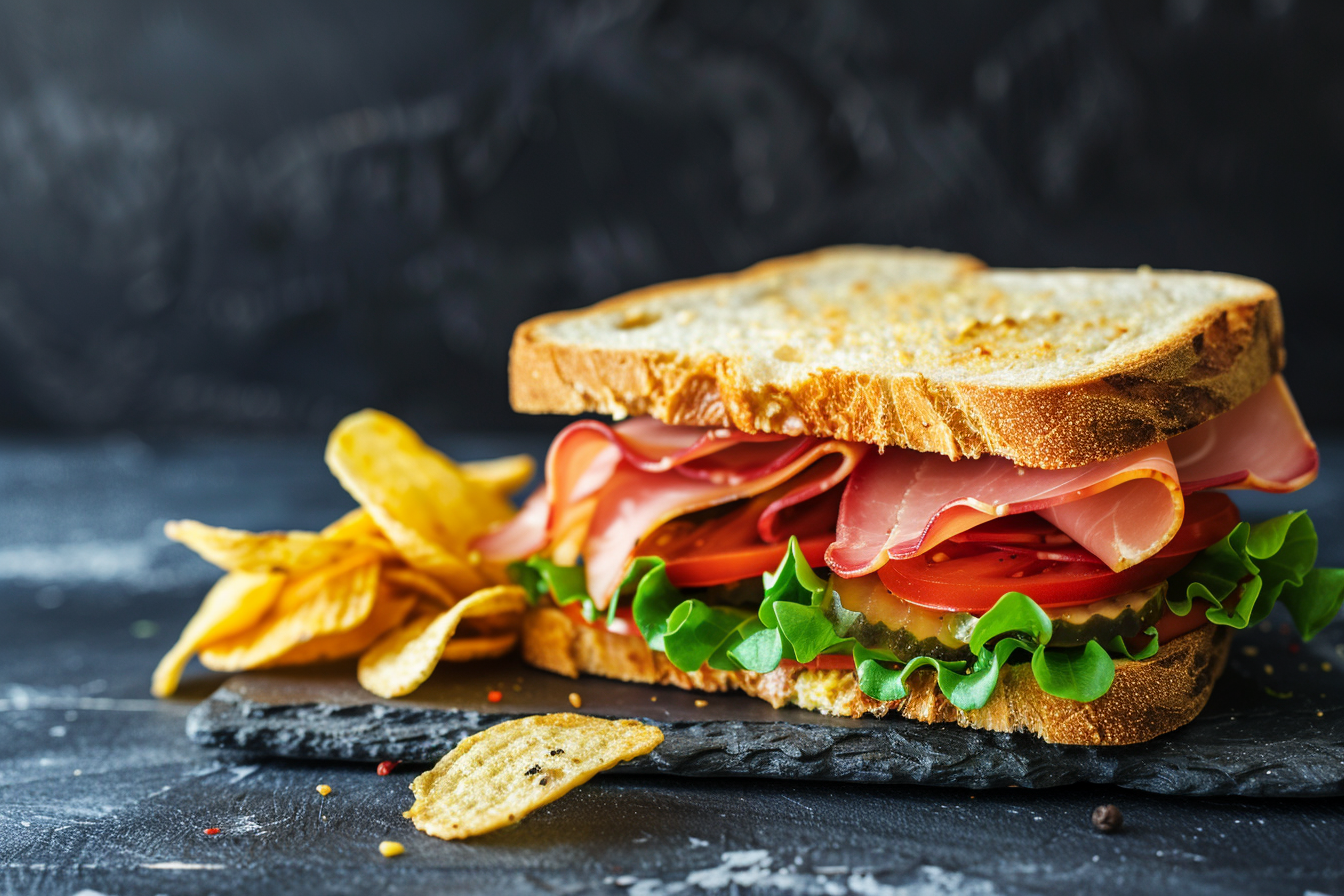 Image gratuite Sandwich avec des chips 1