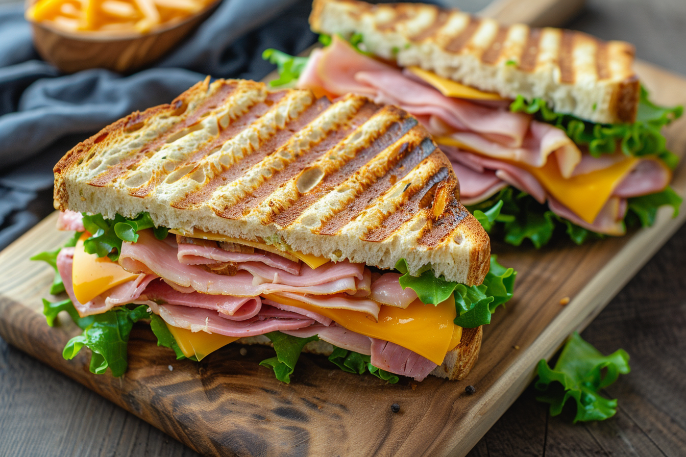Image gratuite Sandwich classique jambon-fromage 1