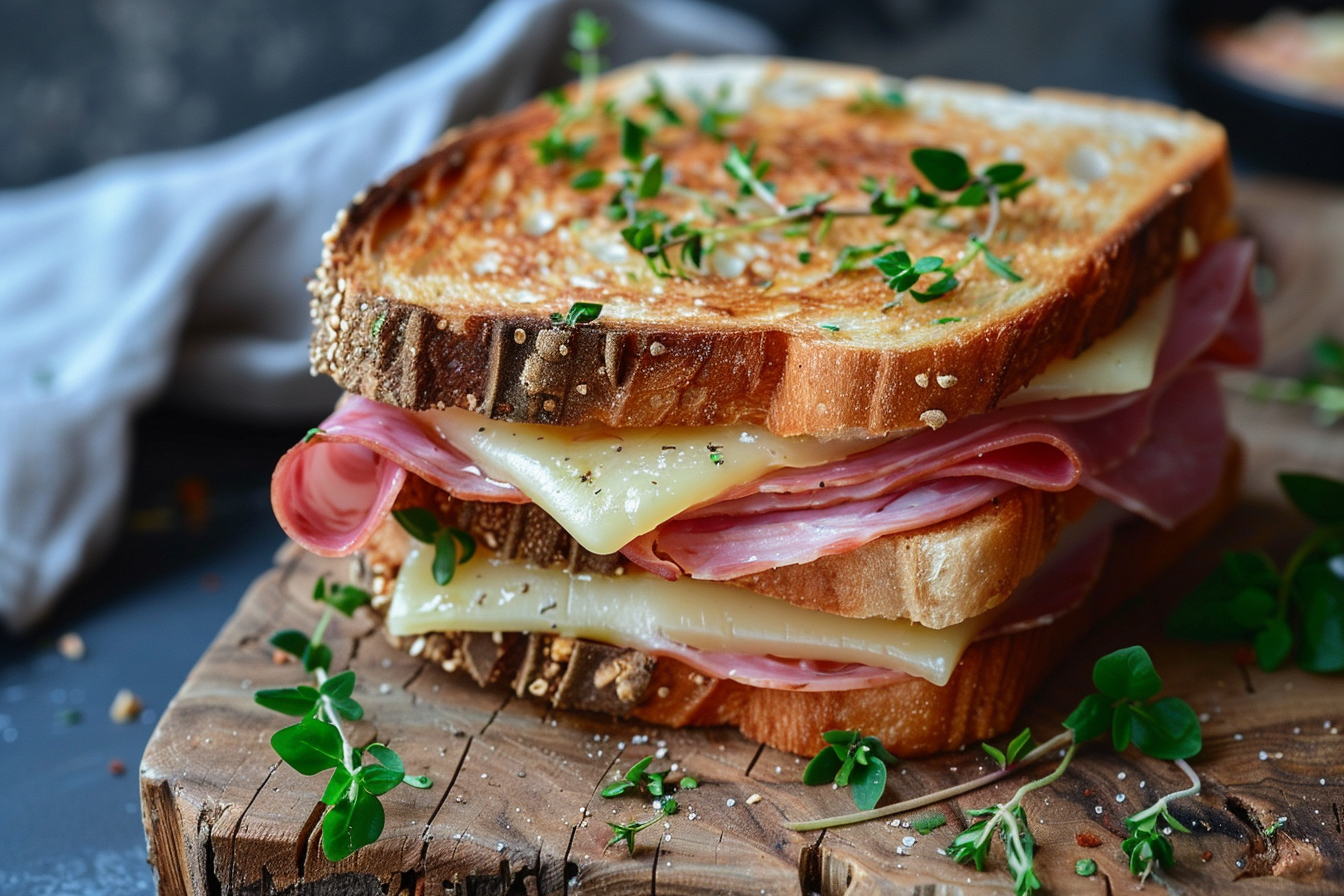 Image gratuite Sandwich classique jambon-fromage 2