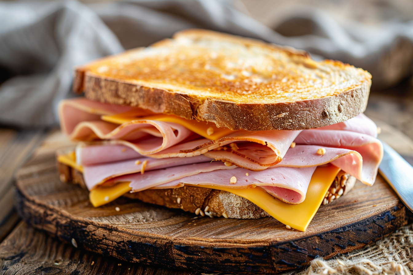 Image gratuite Sandwich classique jambon-fromage 4