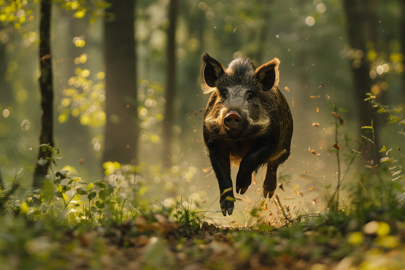 Image gratuite Sanglier courant dans le sous-bois 2