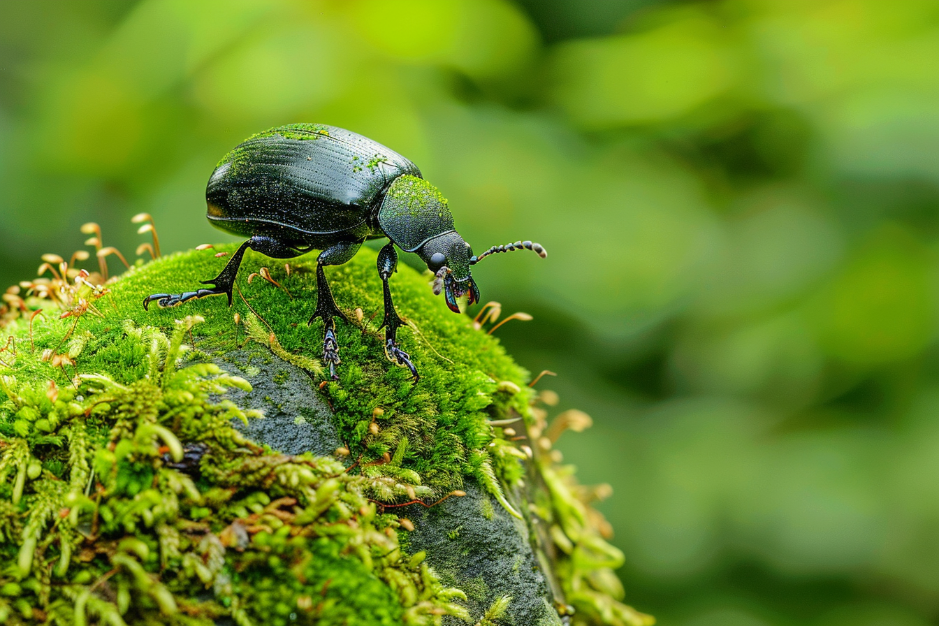 Image gratuite Scarabée sur la mousse 1