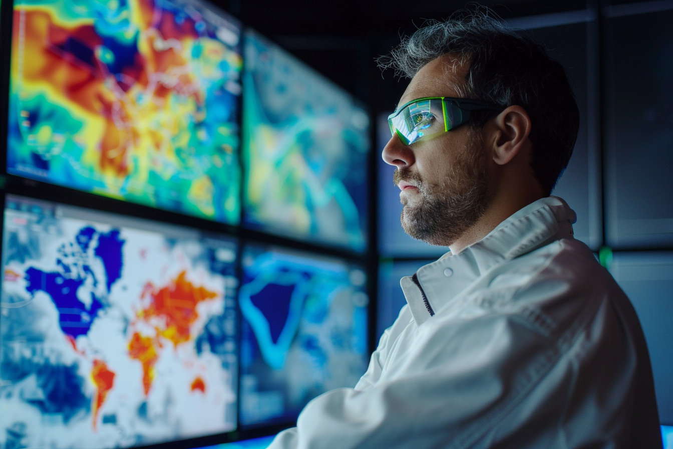 Image gratuite Scientifique, données climatiques, centre high-tech 1