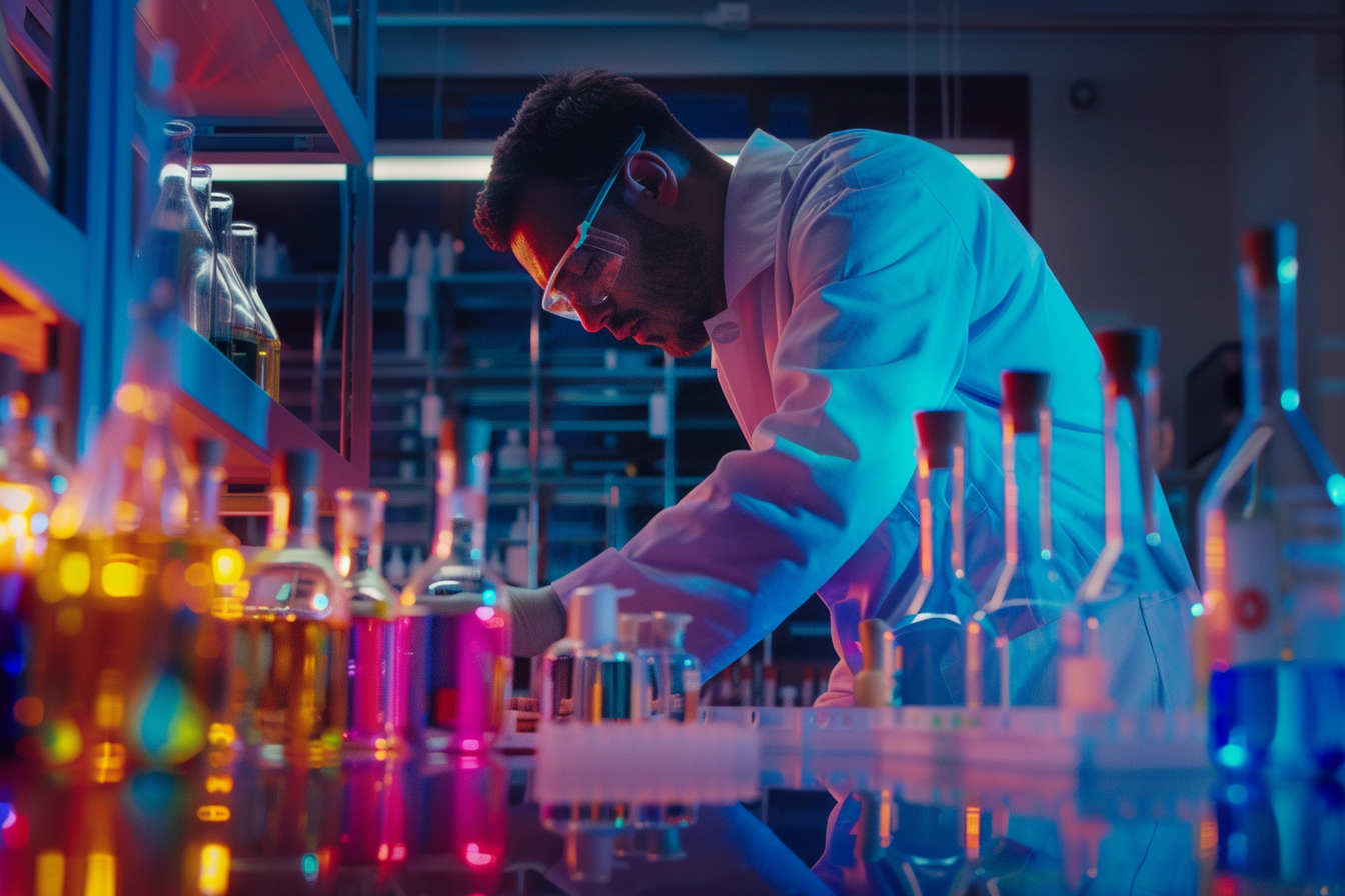 Image gratuite Scientifique en laboratoire, expériences chimiques 3