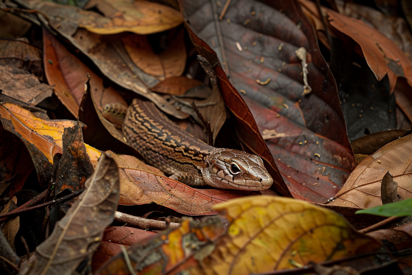 Image gratuite Scinque camouflé dans la forêt 1