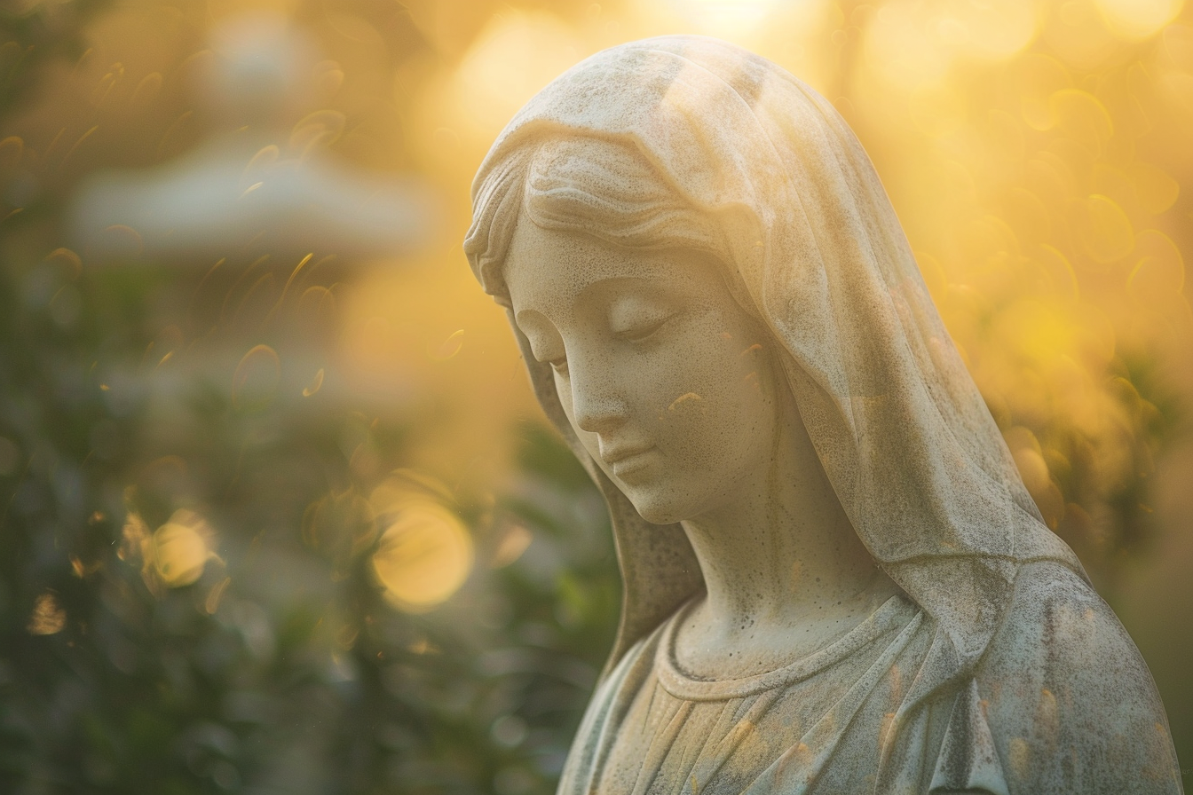 Image gratuite Sculpture Madone, lueur matin, photo douce mise au point 1