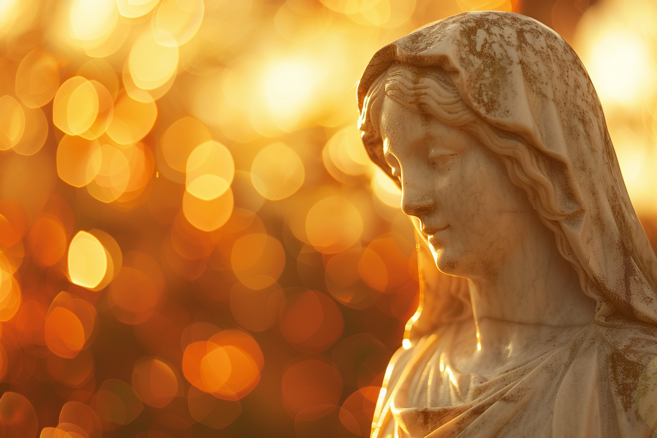 Image gratuite Sculpture Madone, lueur matin, photo douce mise au point 2