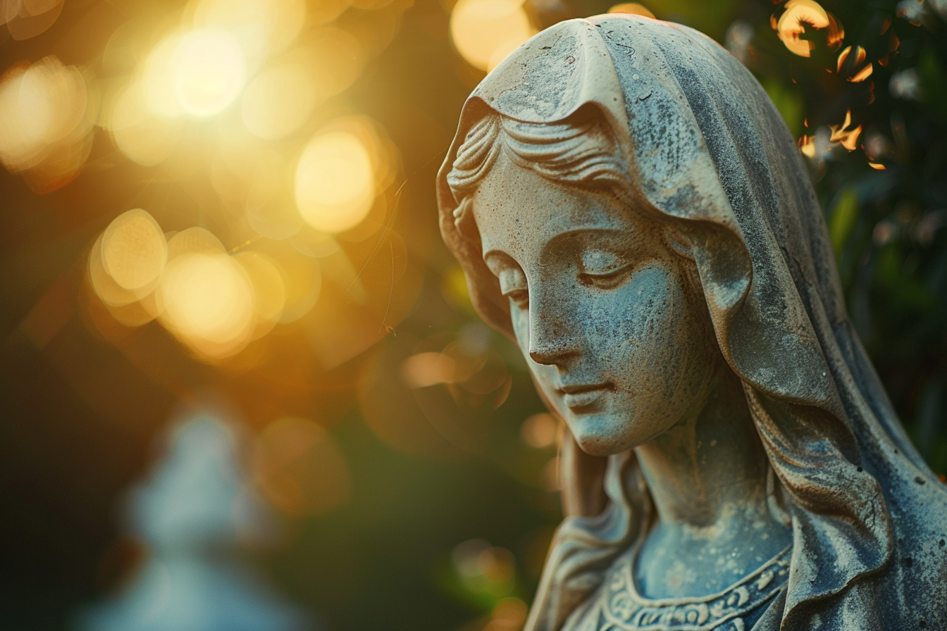 Image gratuite Sculpture Madone, lueur matin, photo douce mise au point 5
