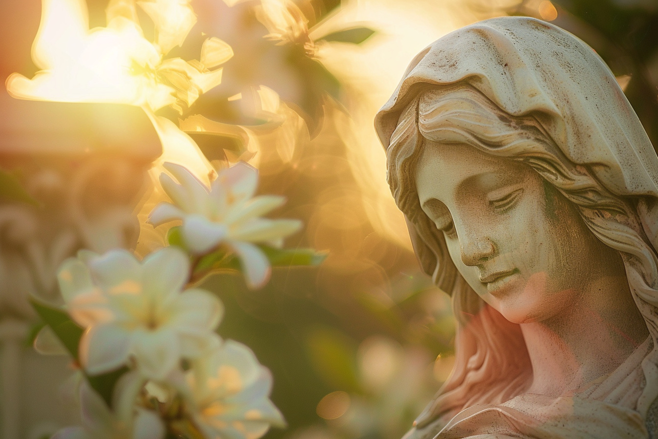 Image gratuite Sculpture Madone, lueur matin, photo douce mise au point 8
