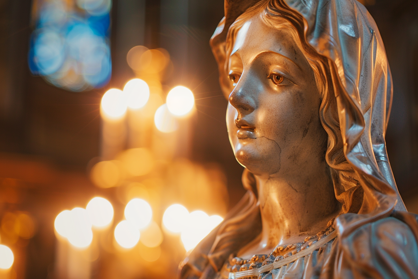 Image gratuite Sculpture Sainte Mère, lumière église, gros plan 3