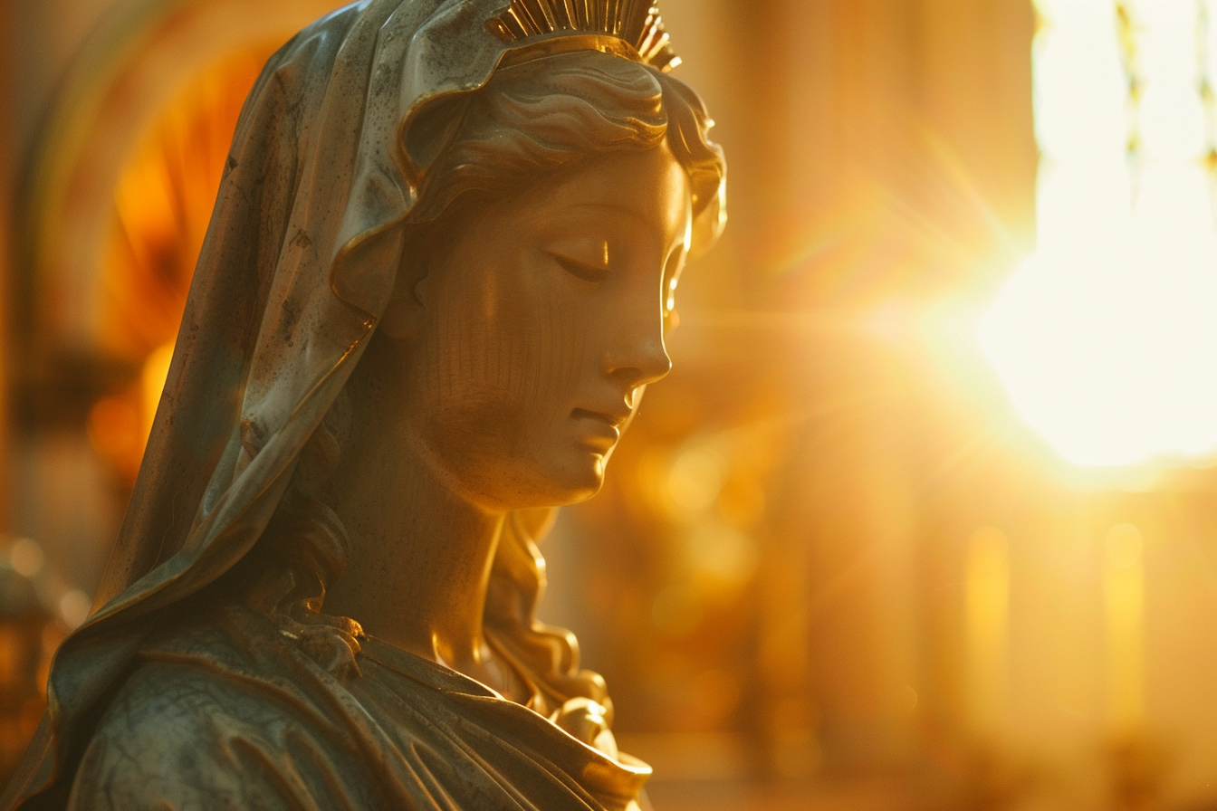 Image gratuite Sculpture Sainte Mère, lumière église, gros plan 4