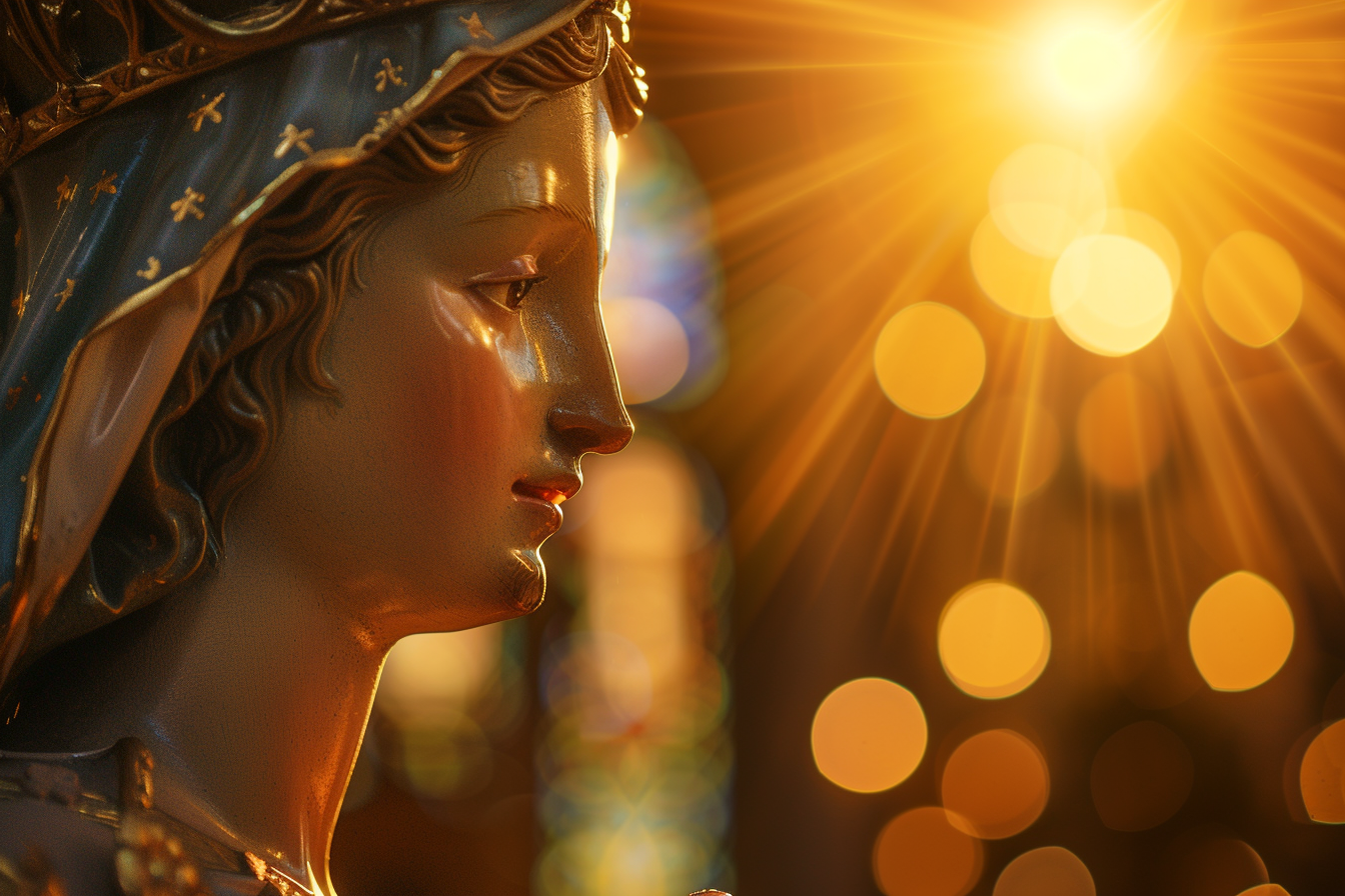 Image gratuite Sculpture Sainte Mère, lumière église, gros plan 5