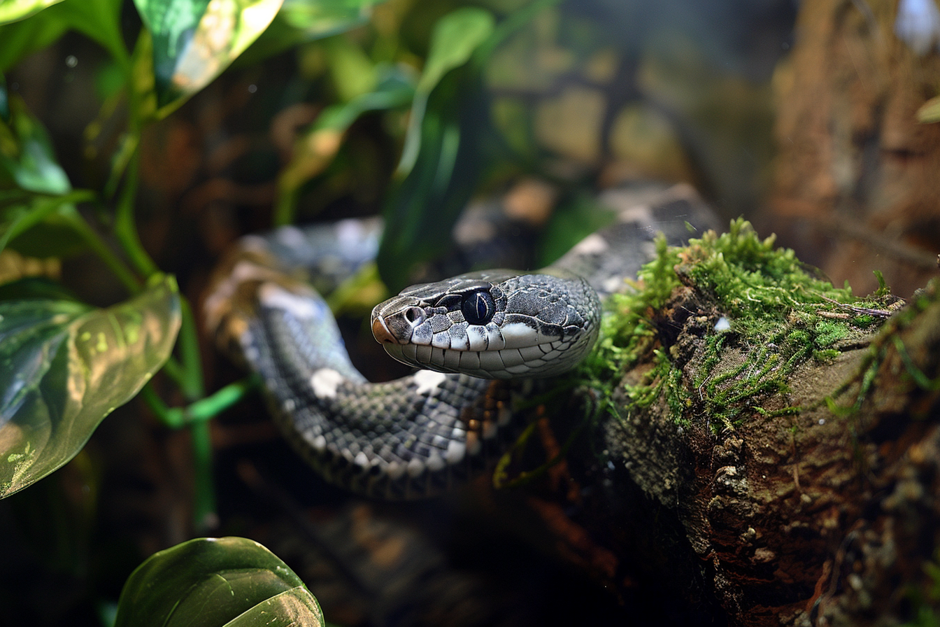 Image gratuite Serpent muant dans un terrarium 3