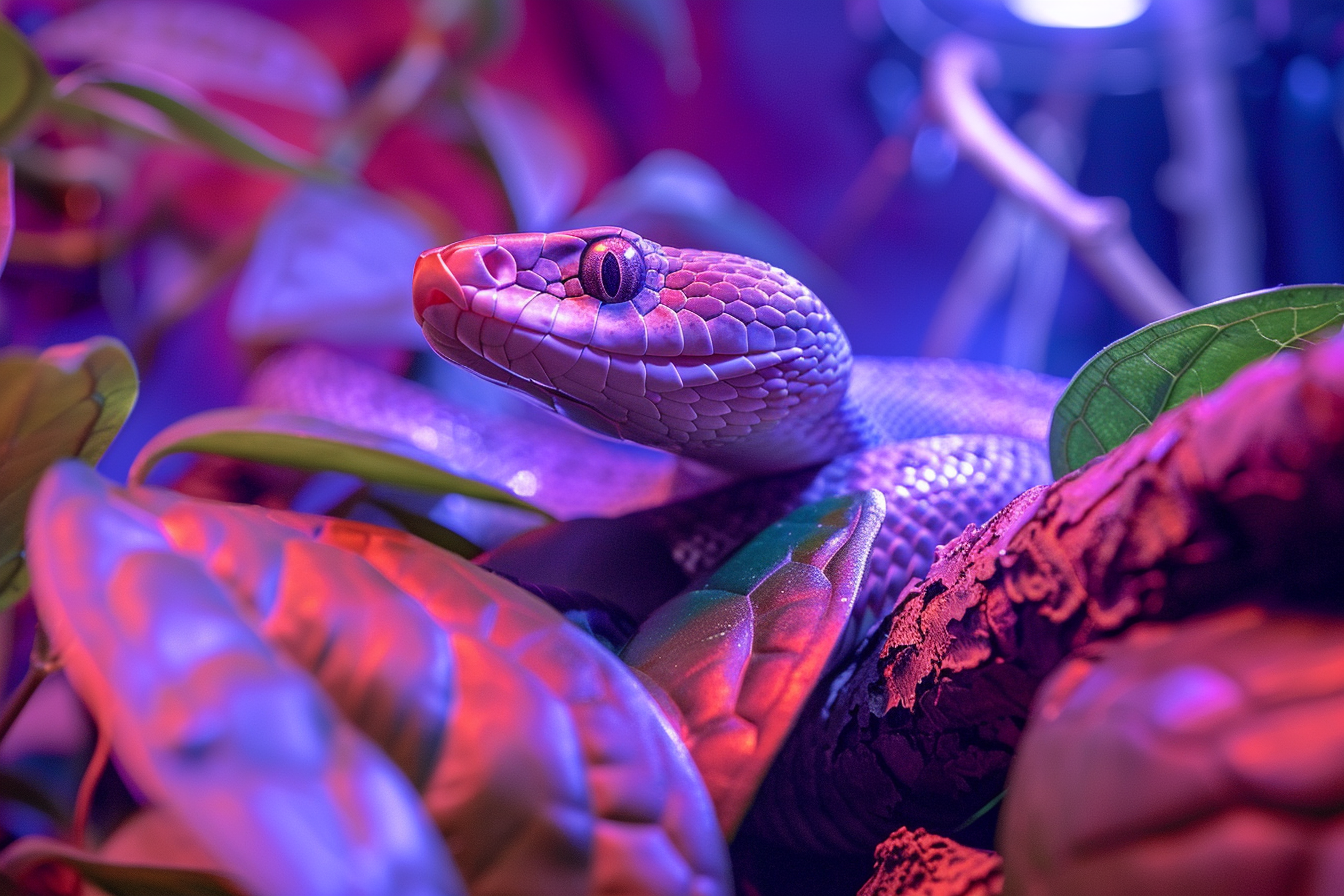 Image gratuite Serpent sous une lampe UV 4