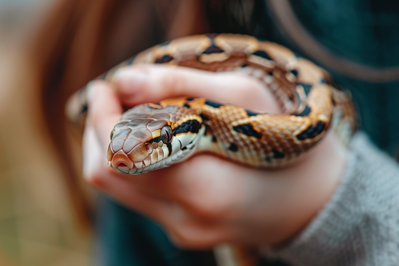 Image gratuite Serpent tenu par une personne 1