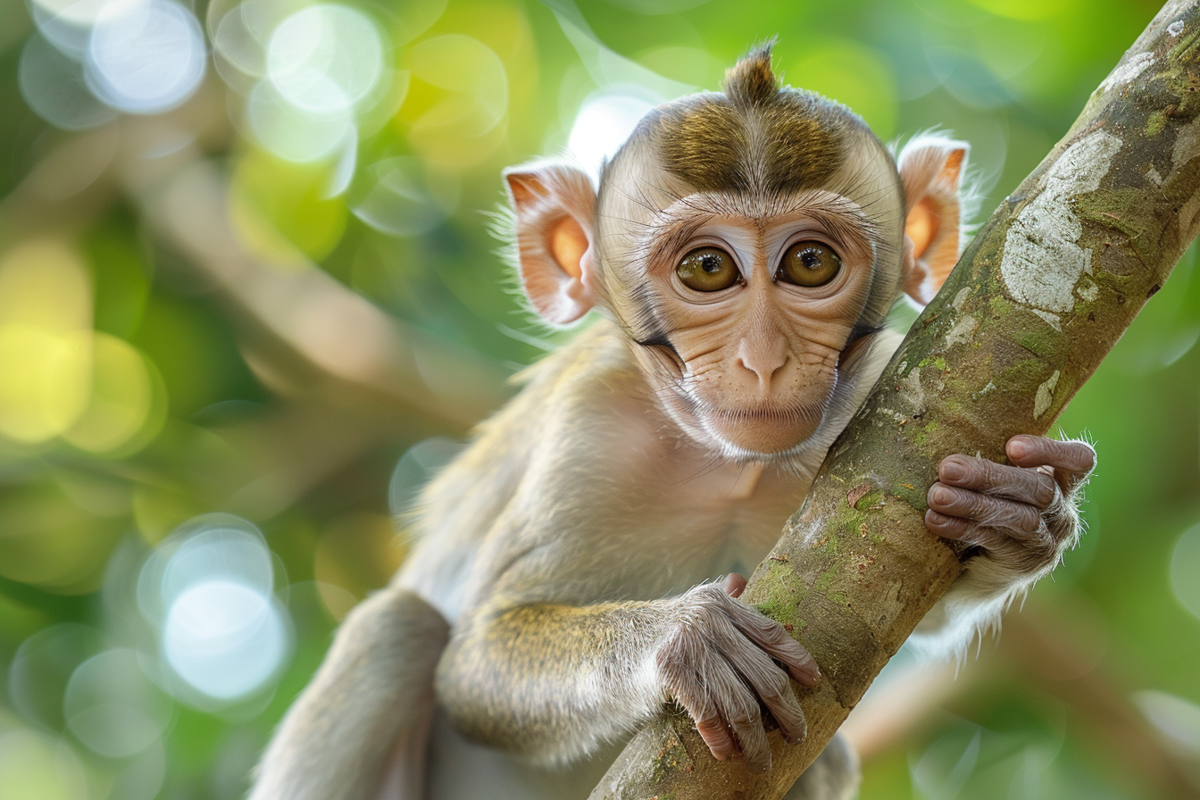 Image gratuite Singe curieux explorant habitat 3