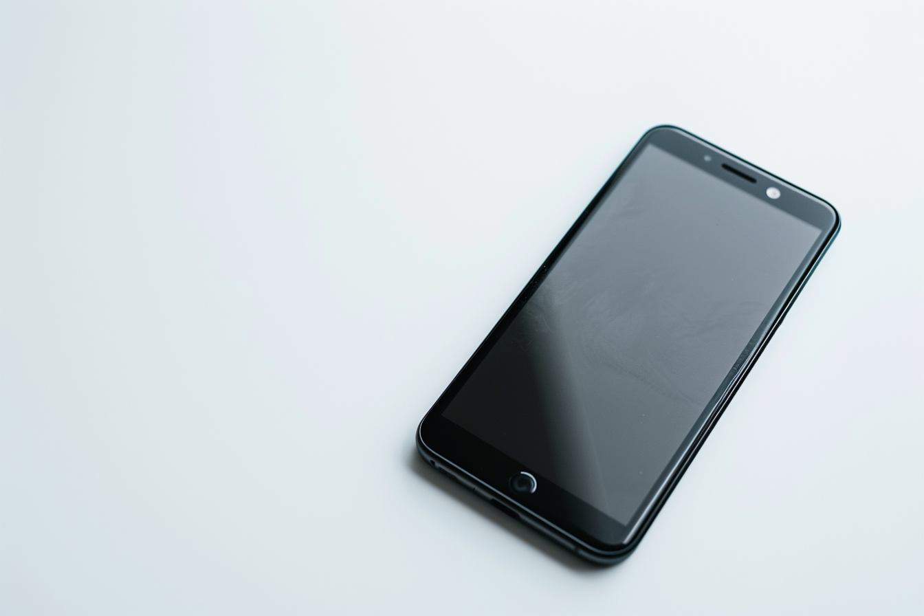 Image gratuite Smartphone noir sur fond blanc 1