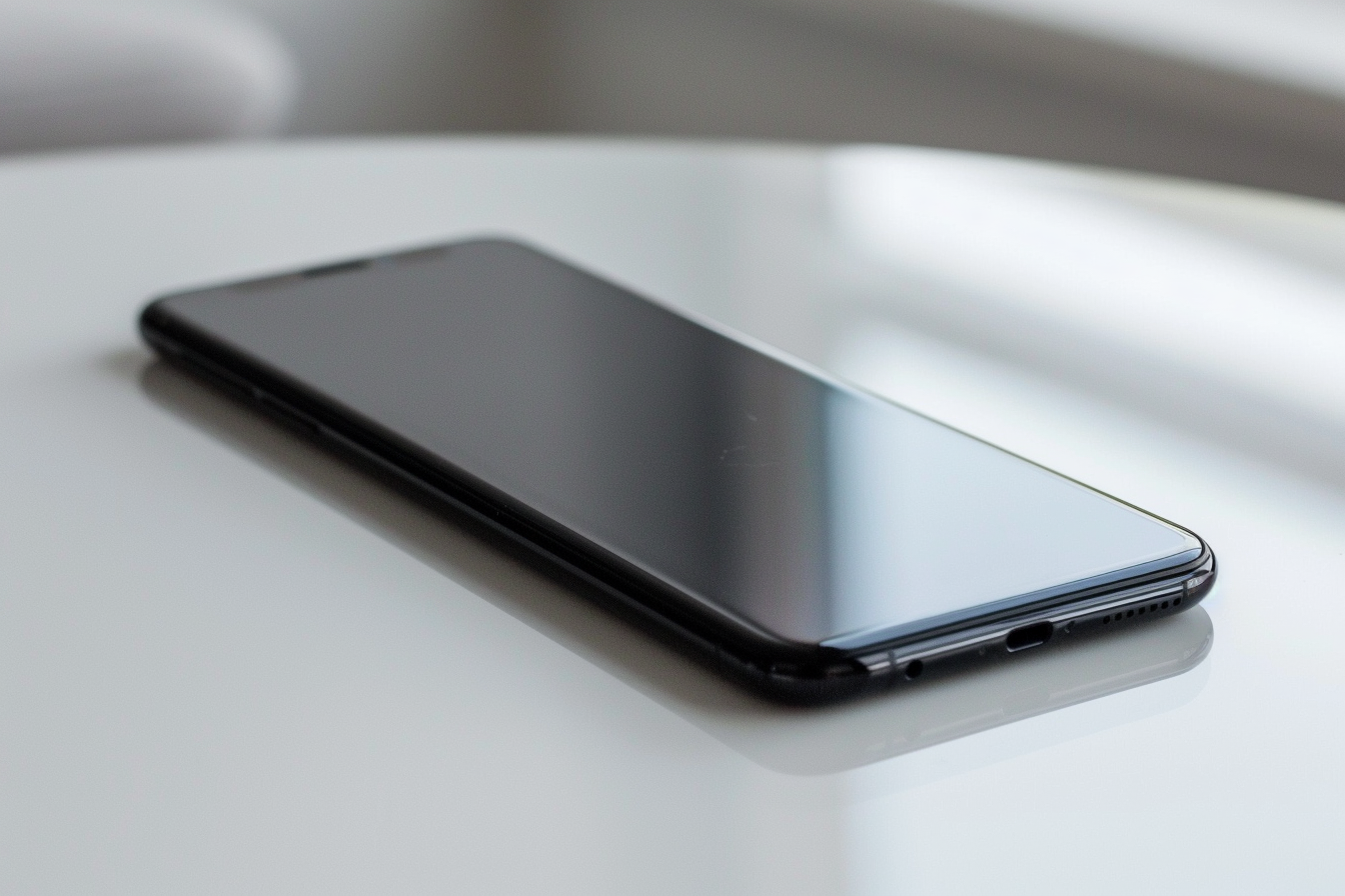 Image gratuite Smartphone noir sur fond blanc 2