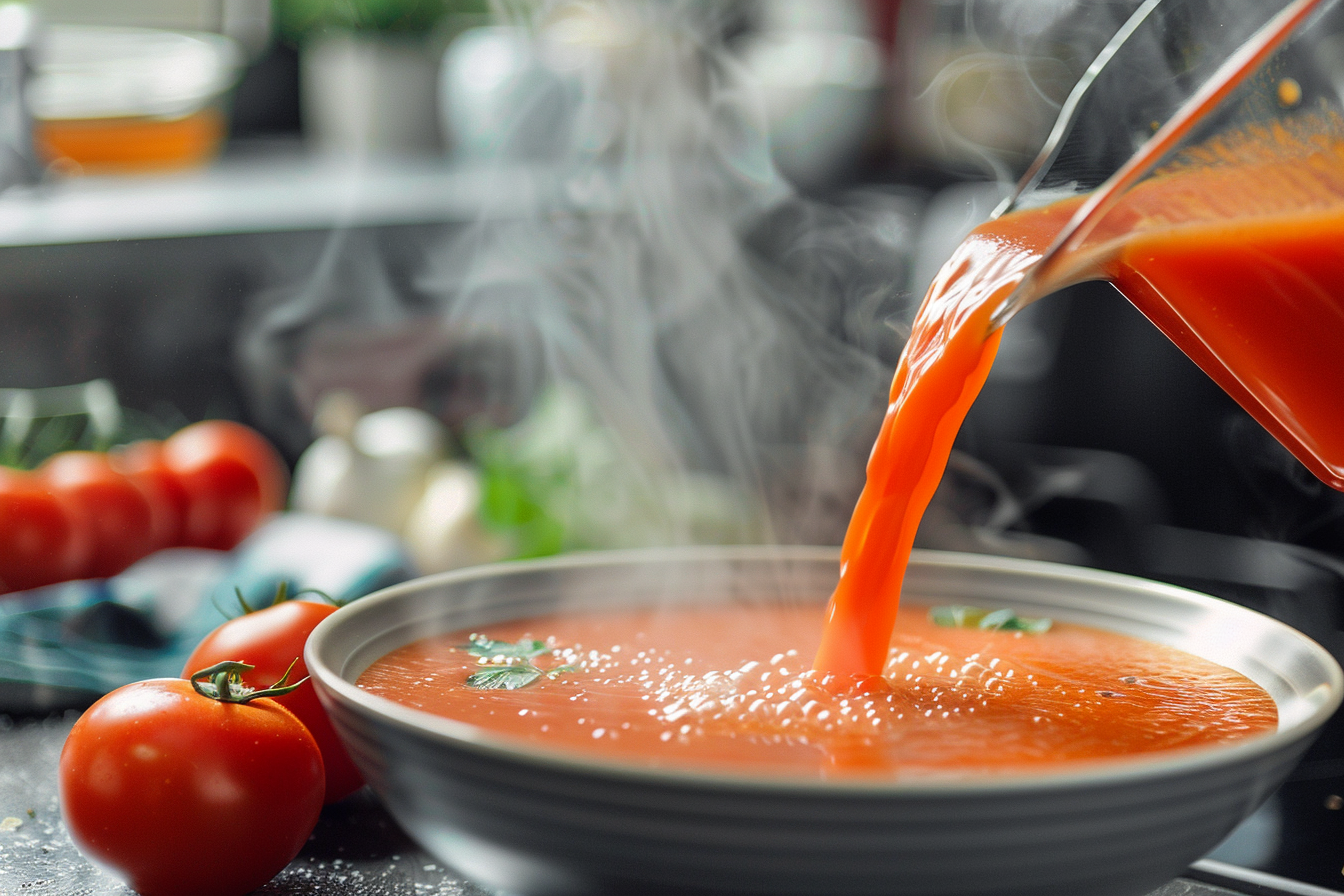 Image gratuite Soupe de tomates en cuisine contemporaine 1