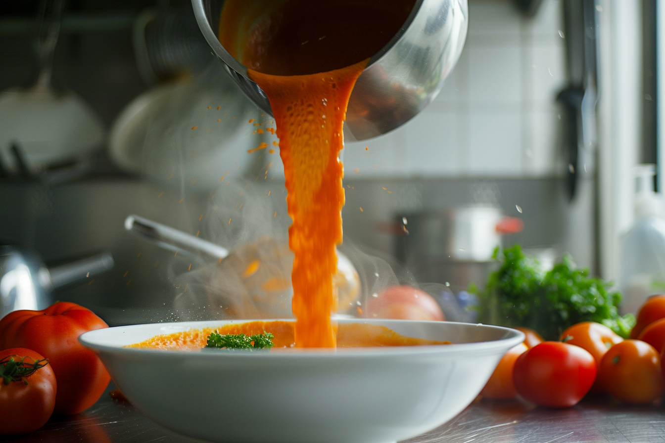 Image gratuite Soupe de tomates en cuisine contemporaine 2