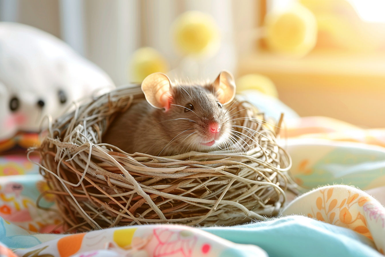 Image gratuite Souris dans nid de chambre d&rsquo;enfant 3