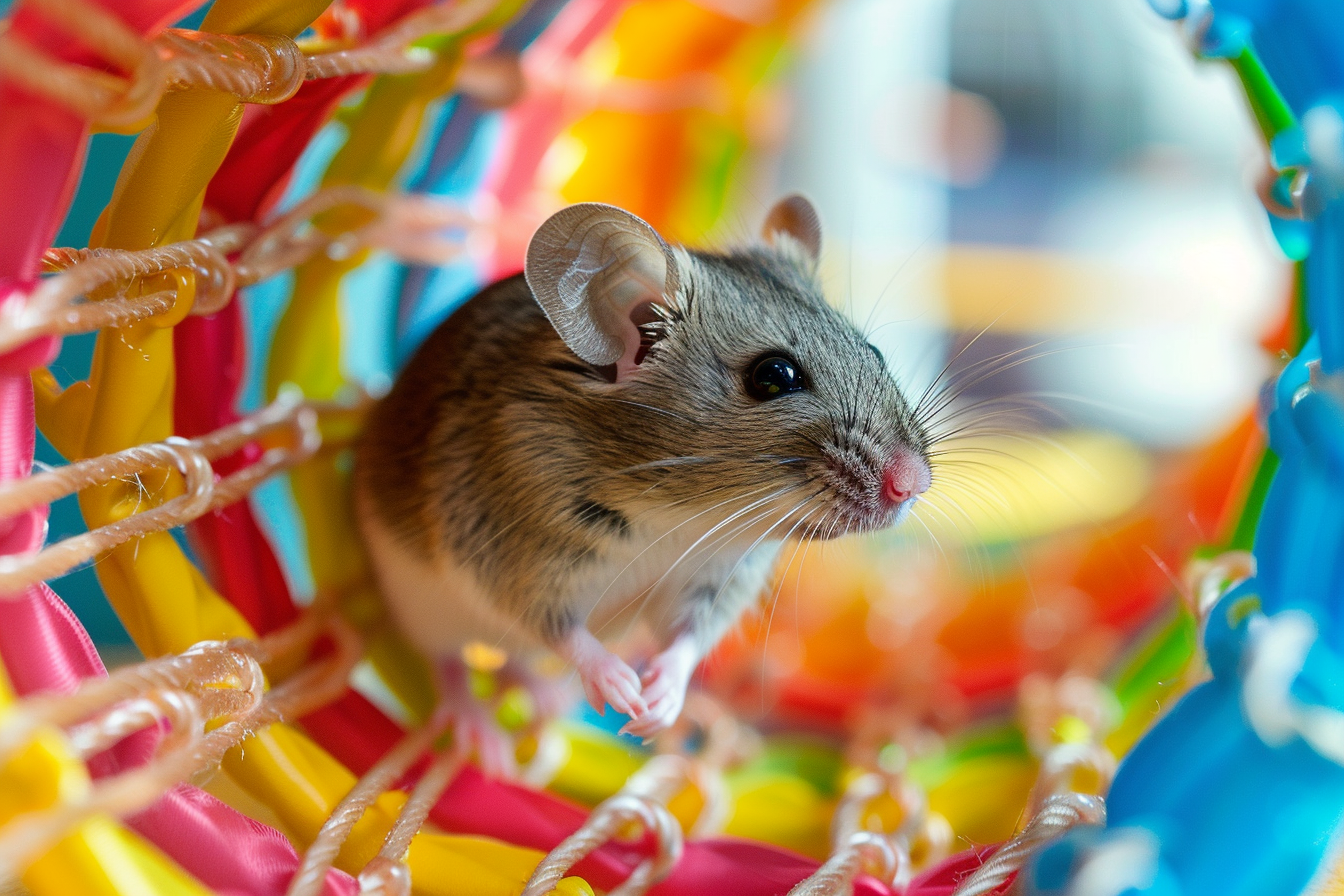 Image gratuite Souris explorant aire de jeux miniature 2