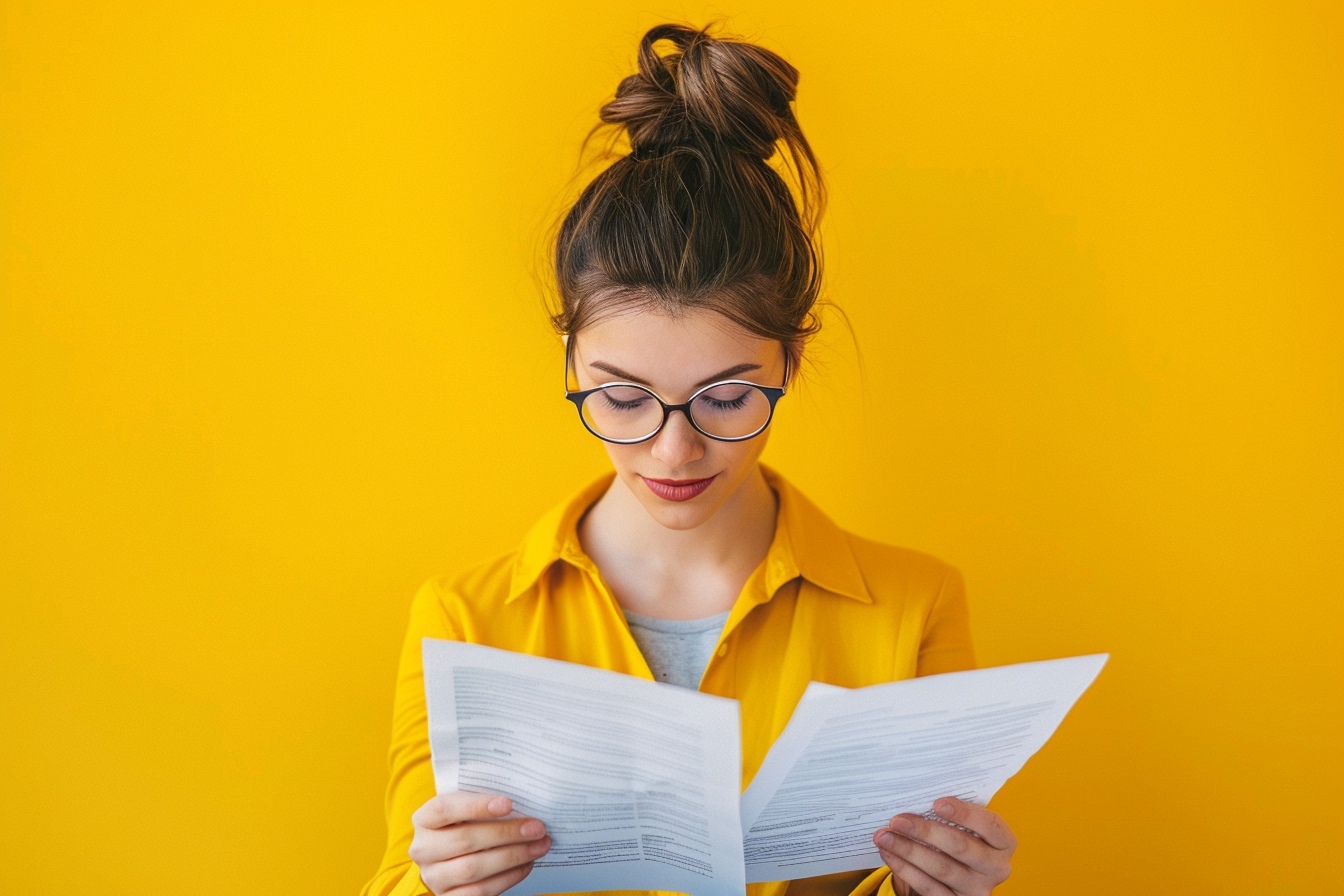 Image gratuite Spécialiste RH examinant des documents 1