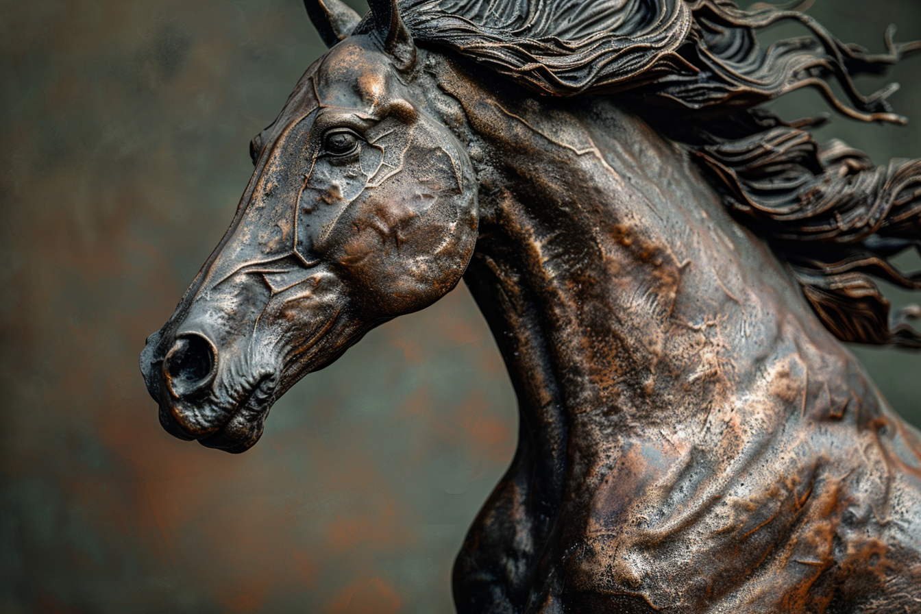 Image gratuite Statue bronze cheval galopant 4