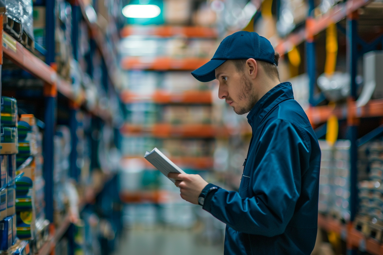 Image gratuite Superviseur entrepôt vérifiant inventaire 2