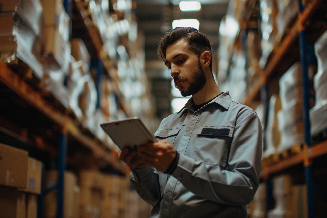 Image gratuite Superviseur entrepôt vérifiant inventaire 3