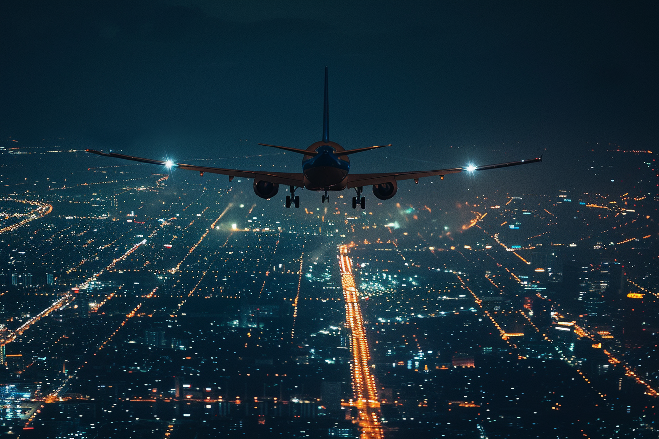 Image gratuite Survol nocturne 1