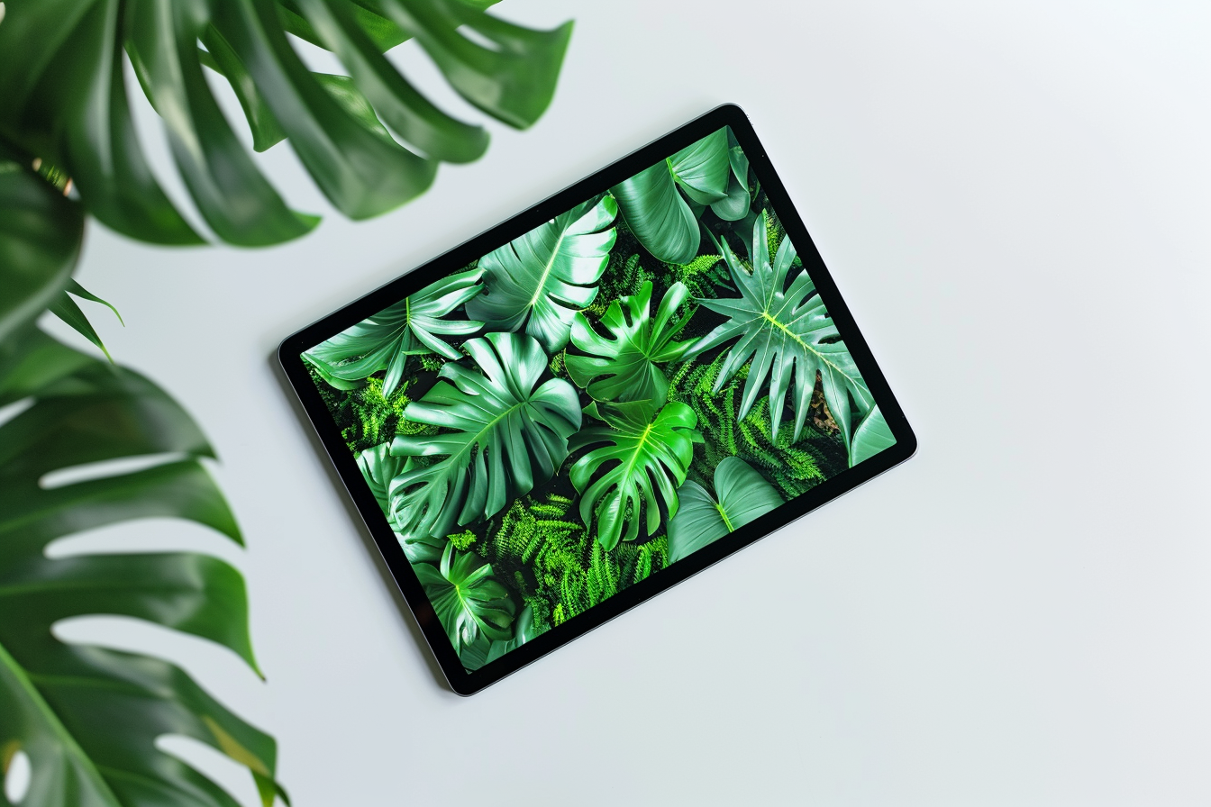Image gratuite Tablette élégante avec écran vibrant 2