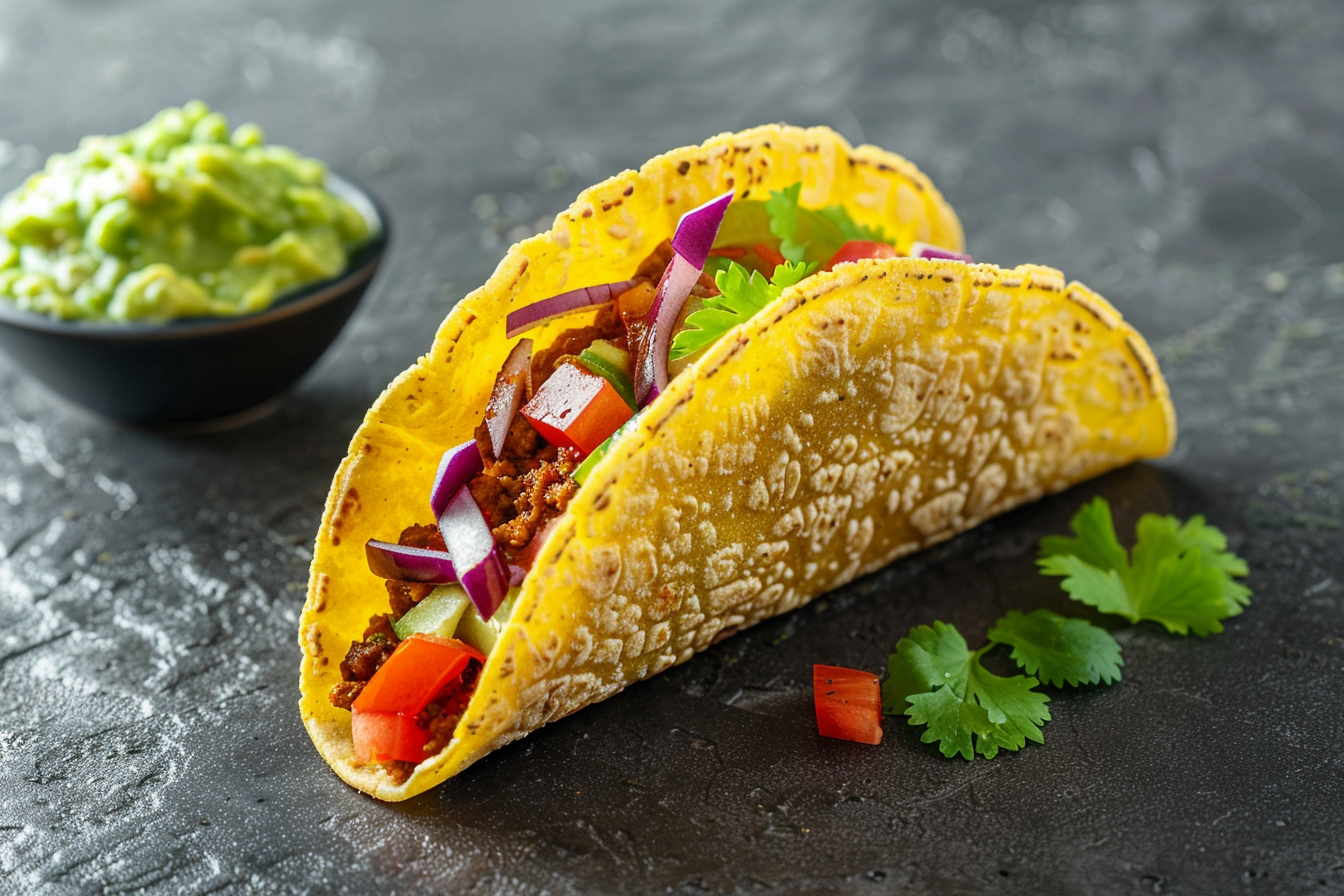 Image gratuite Taco avec du guacamole 1