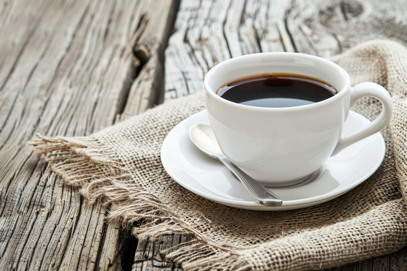 Image gratuite Tasse de café sur table rustique 1