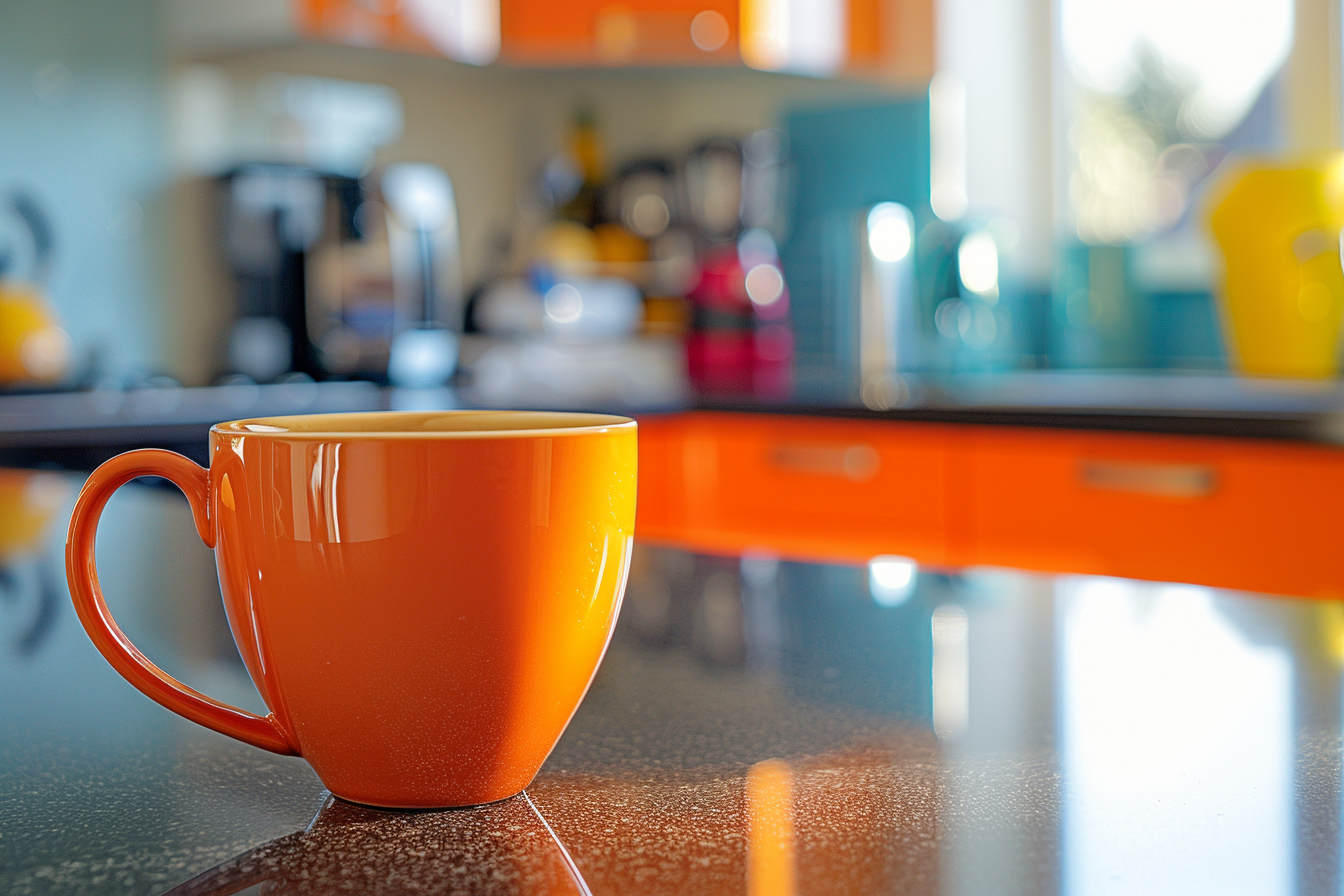 Image gratuite Tasse de cappuccino en cuisine moderne 2