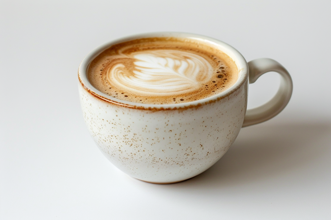 Image gratuite Tasse de cappuccino sur fond blanc 2